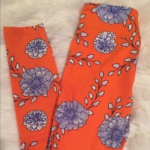 LulaRoe OS Leggings Floral NWOT