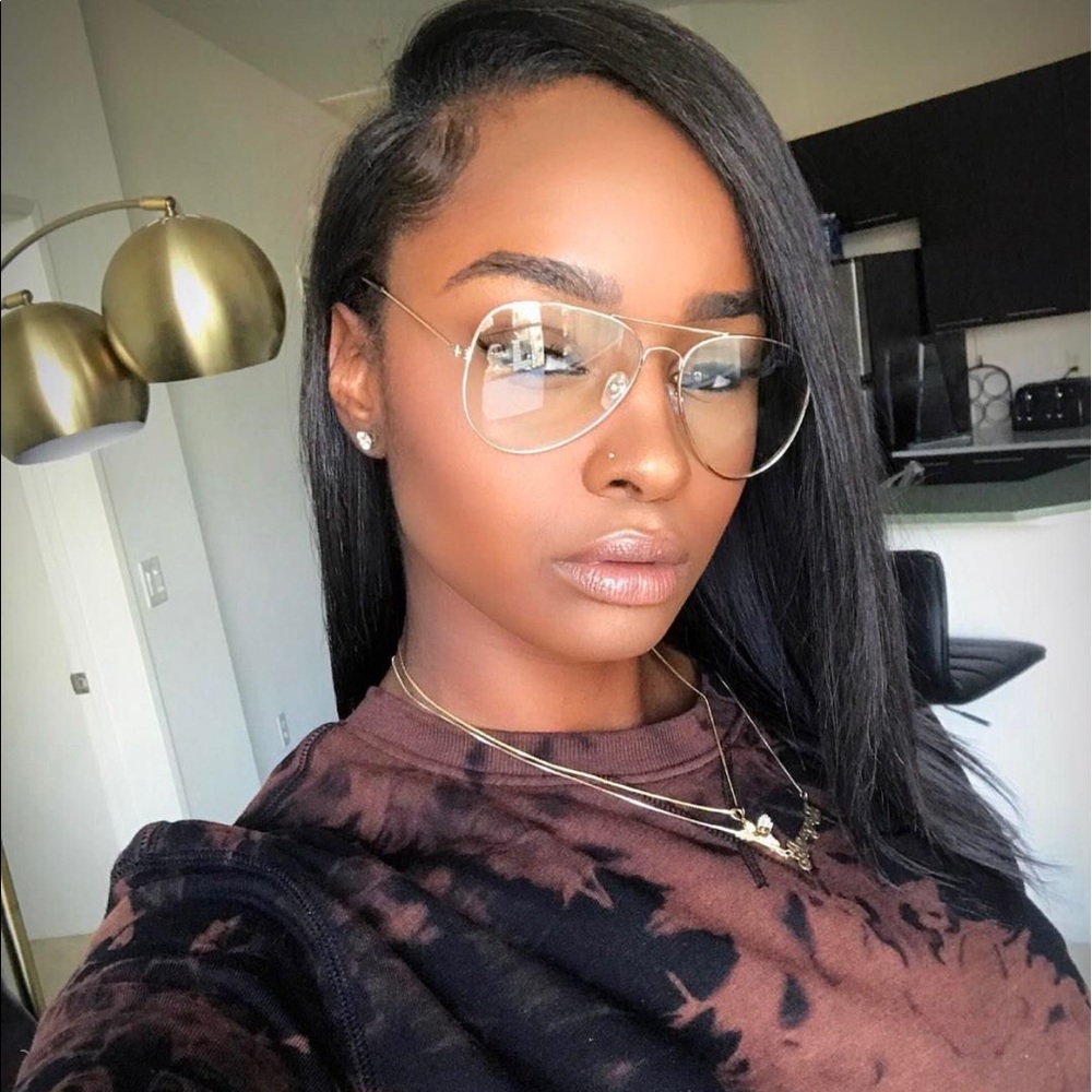 Gold Frame Clear lense Aviators