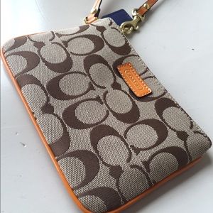 Classic Brown Coach Wristlet