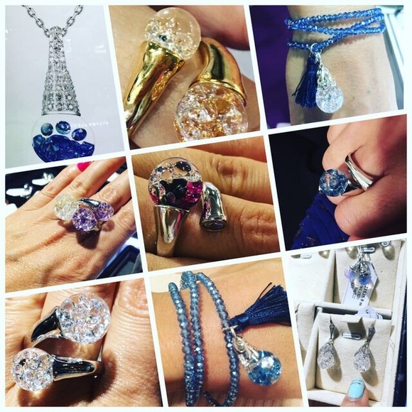 Floating cubic zirconia&sterling silver ring - Picture 3 of 3