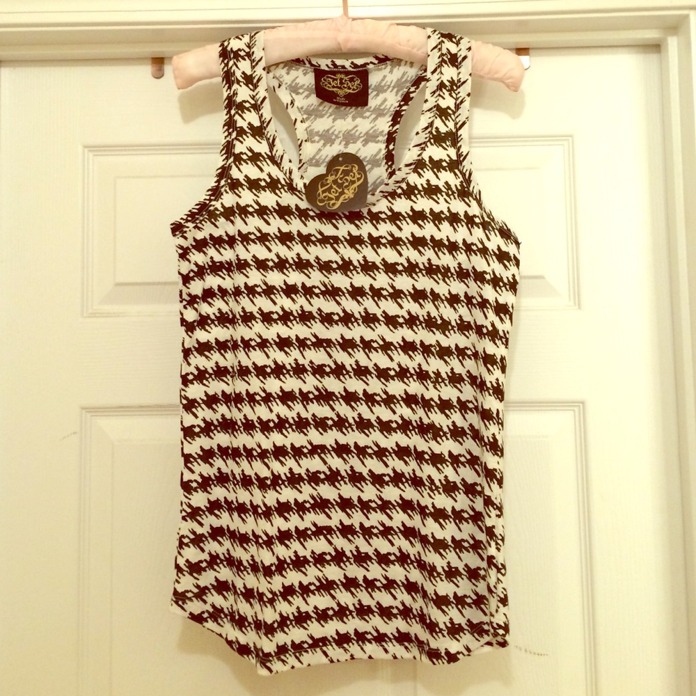 hounds tooth racer back