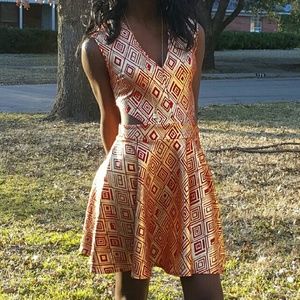 gold and red dress sz Large