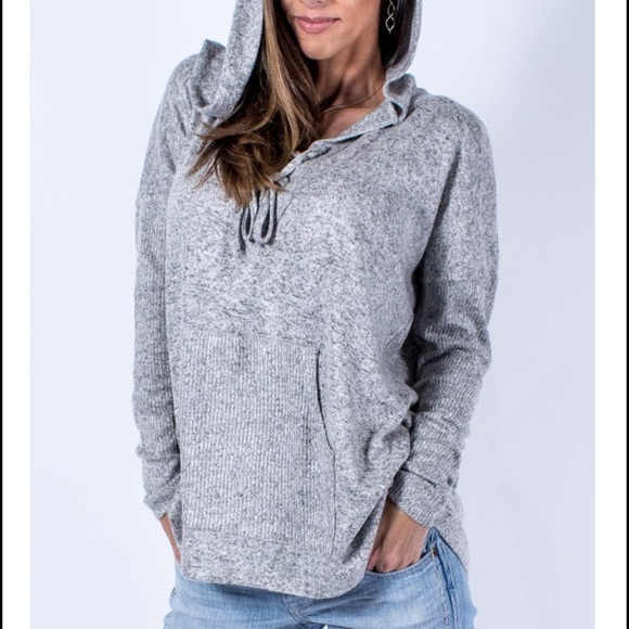 ‼️SOLD‼️Incredibly Soft Lace up Sweatshirt - Picture 2 of 4