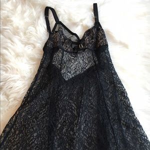 VS lace lingerie black and nude