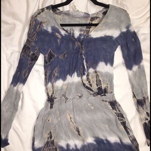 Blue & Grey Tie-Dye Romper