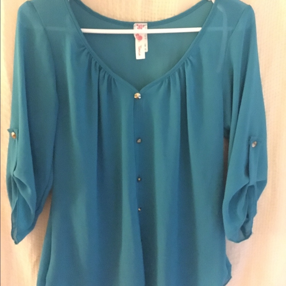 Sheer Blue Blouse