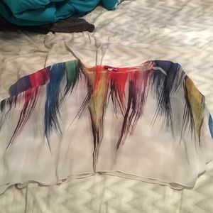 Sheer color melt shirt