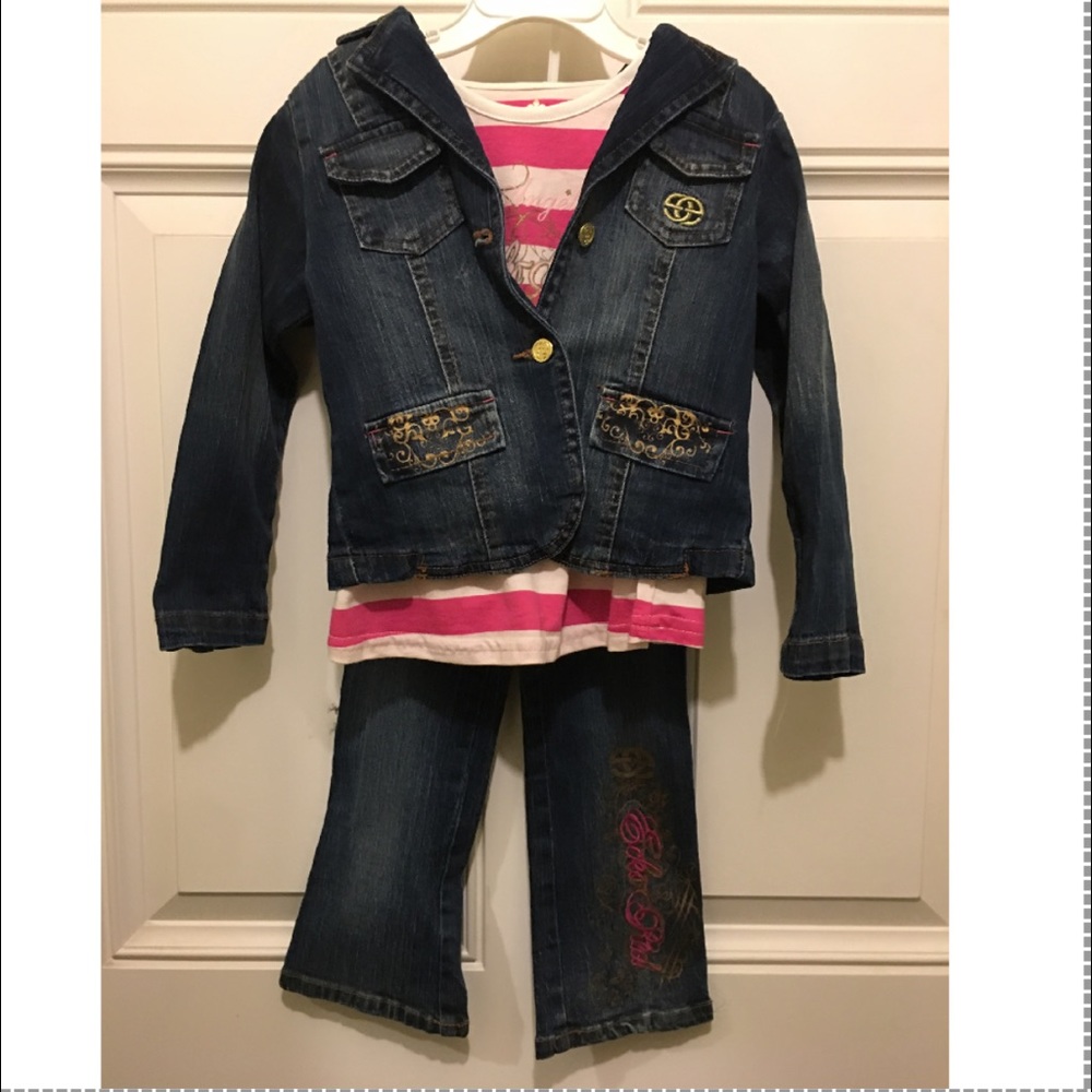 Ecko Red Toddler Girls Denim Set