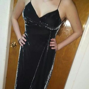 Black metallic dress