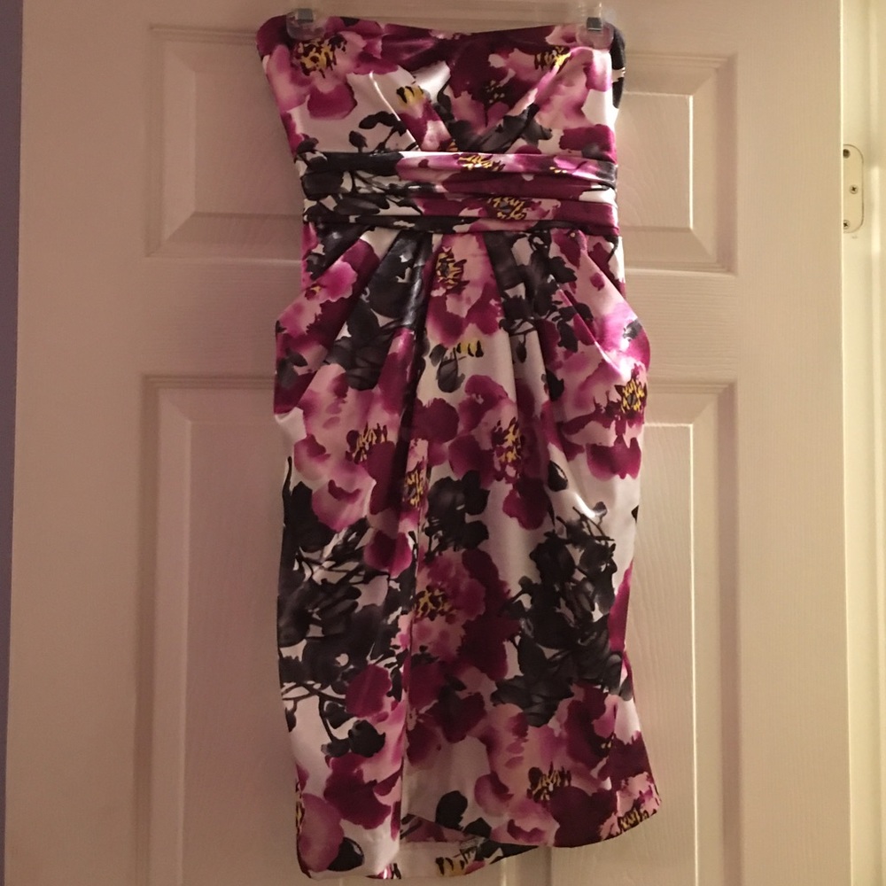 Floral Strapless Dress