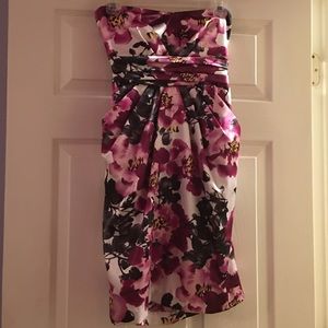 Floral Strapless Dress