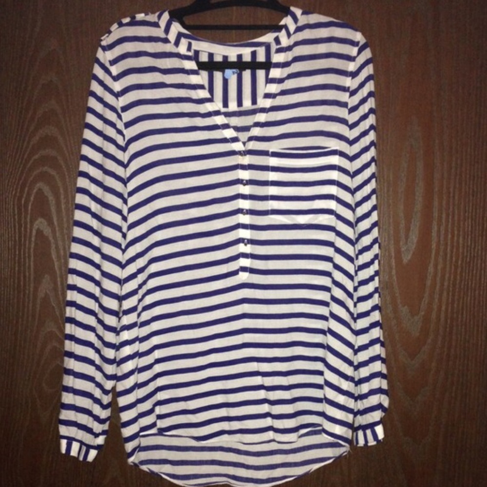 ZARA Blue and White blouse
