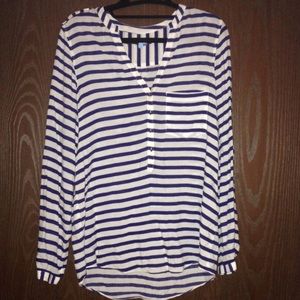 ZARA Blue and White blouse