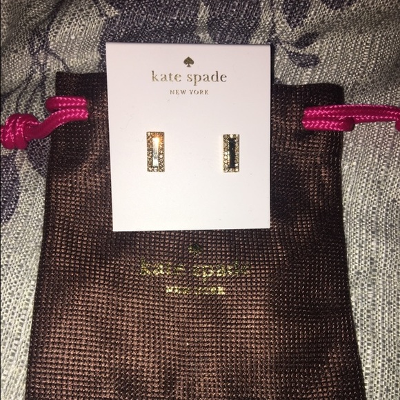 Authentic NWT Kate Spade - Gold Tone Stud Earrings - Picture 2 of 2