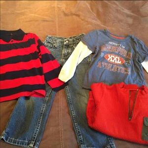 Lot of 4 Boy's Top and Jean in size 5T