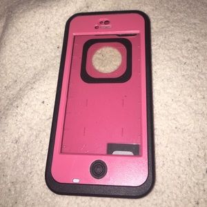pink water proof phone case
