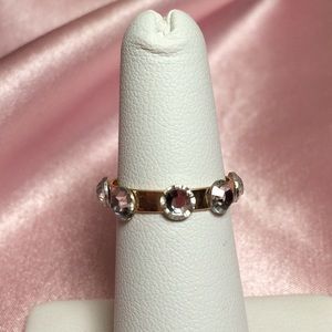 🔴BOGO Rhinestone gold color ring band!