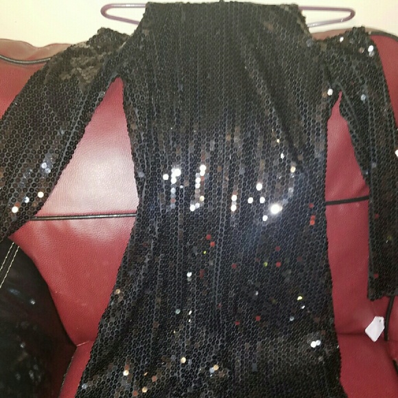 Black Sequin Dress - Picture 4 of 4