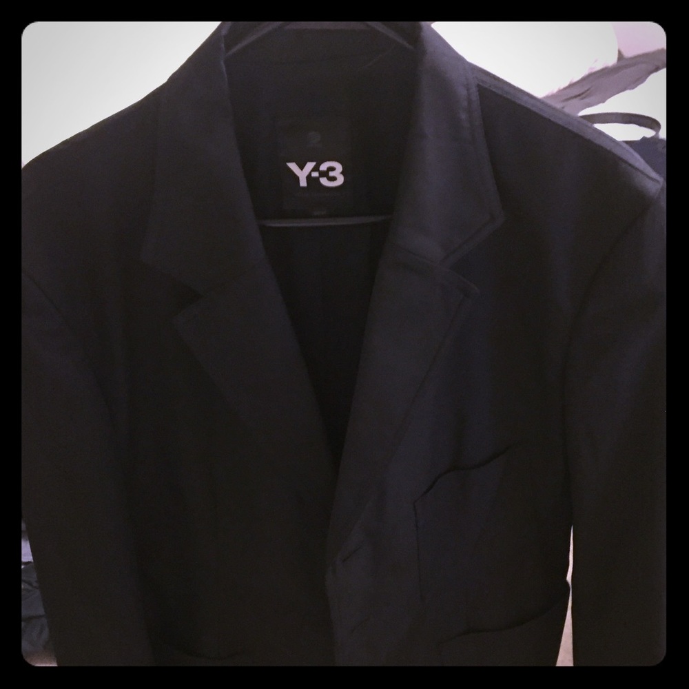 Mens Y-3 Black Blazer