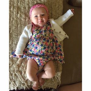 Ralph Lauren Floral Pansy High Neck Dress