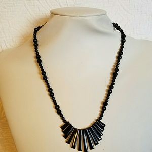 Tiger Eye with fan necklace