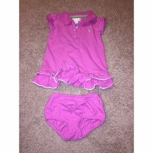 Ralph Lauren Pink Ruffle Dress with Bloomers
