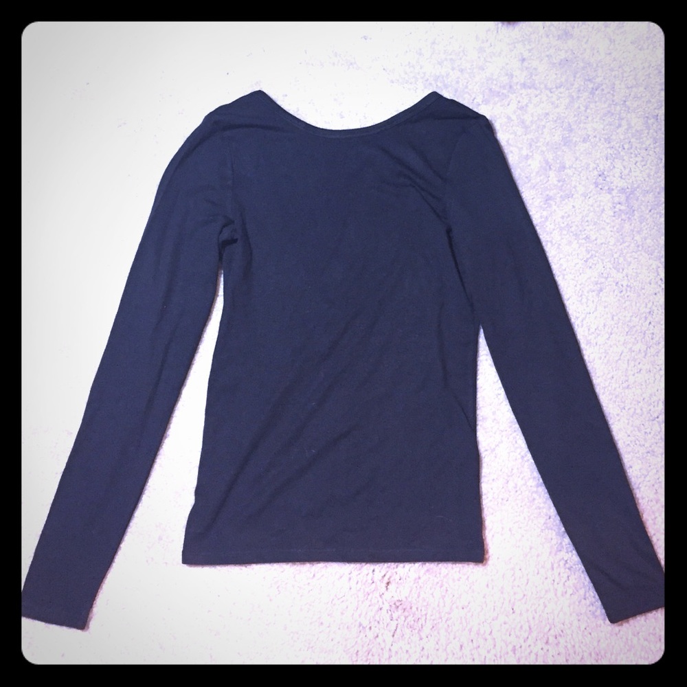 VS long sleeve backless shirt