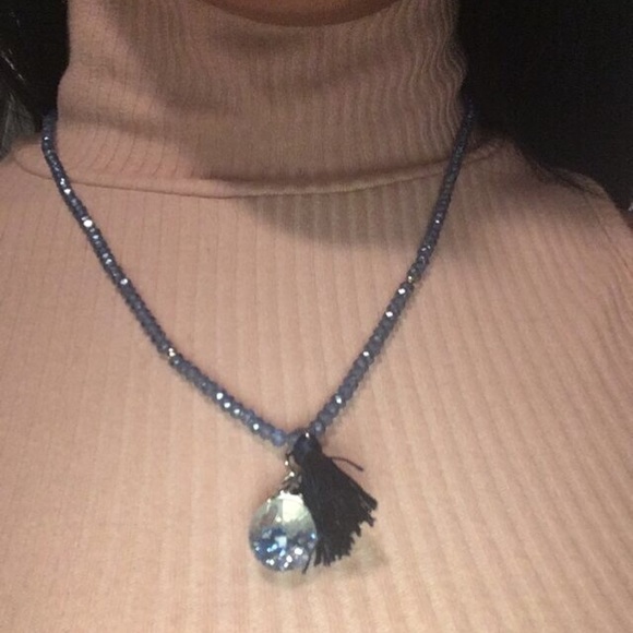 Floating Dk Blue cubic zirconia, sterling silver - Picture 2 of 4