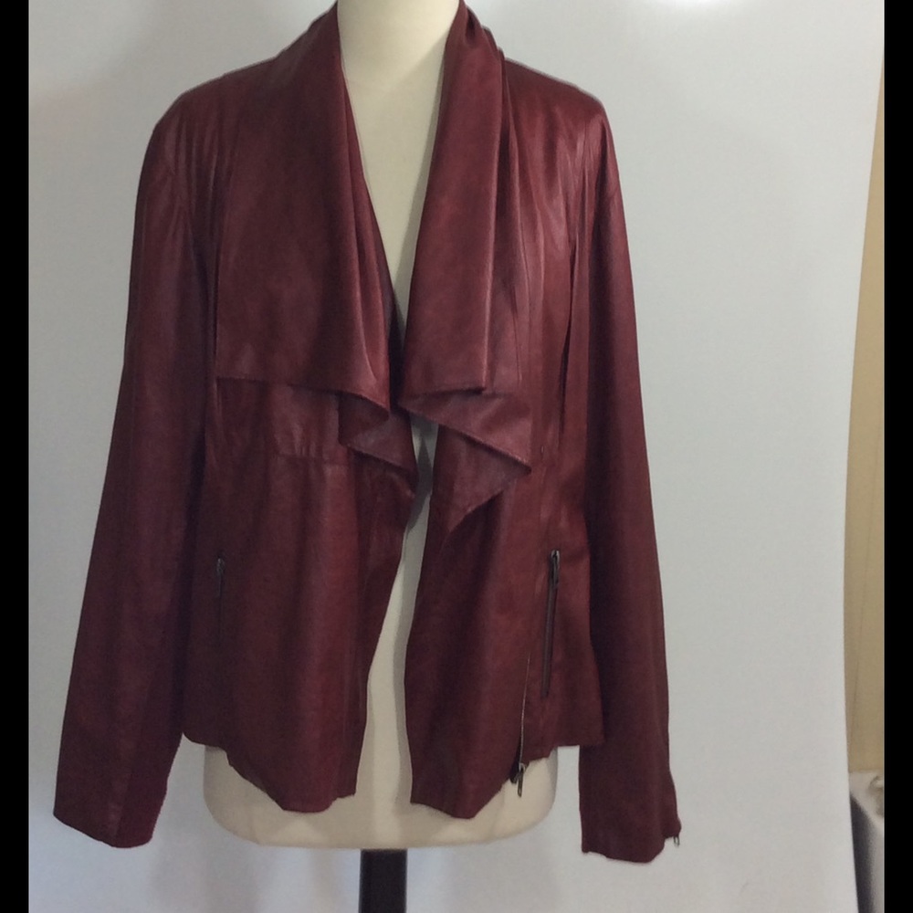 Bagatelle Ox Blood Vegan Leather Jacket