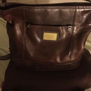🌺TIGNANELLO BROWN LEATHER CROSSBODY BUCKET BAG