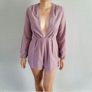Deep v-neck romper!
