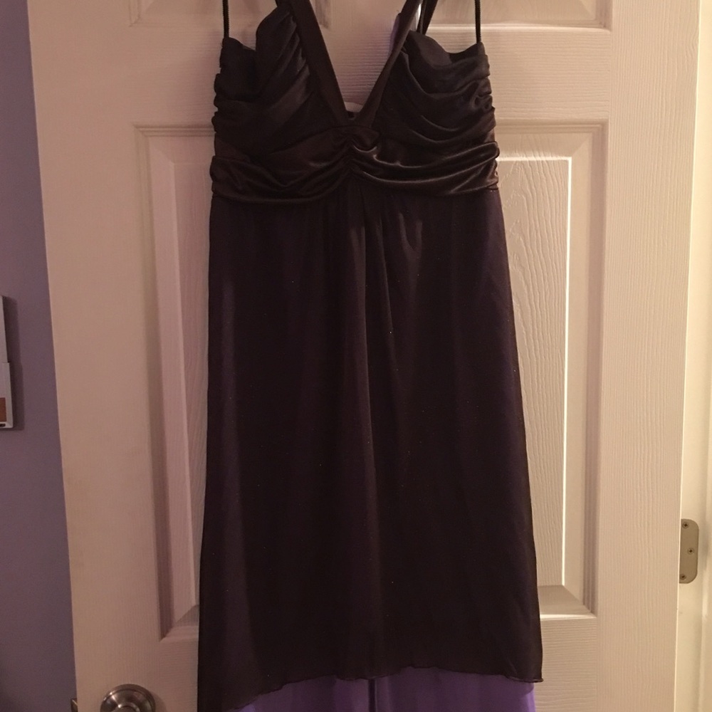 Dark Purple High-Low Dress