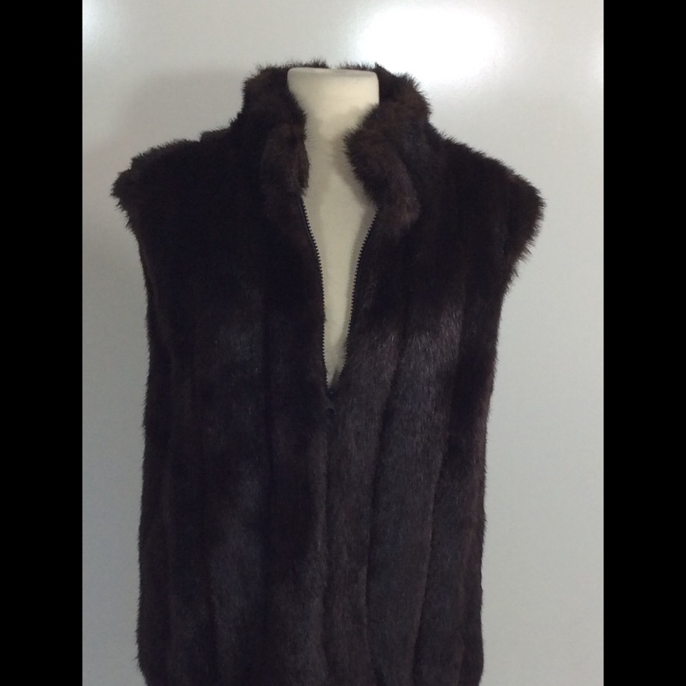 Chocolate Faux Fur Vest