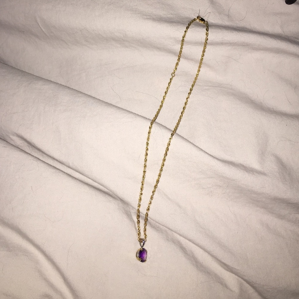 Purple jewel necklace