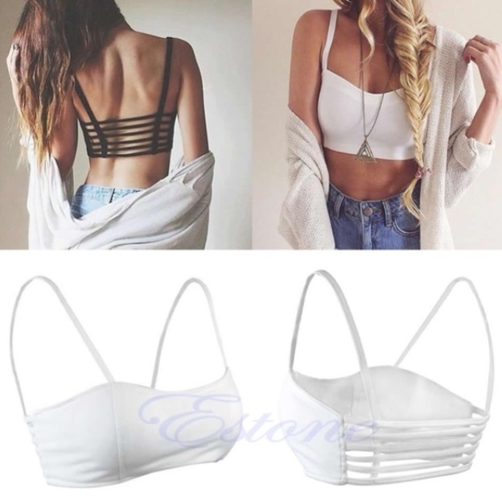 NWOT strappy back bralette.