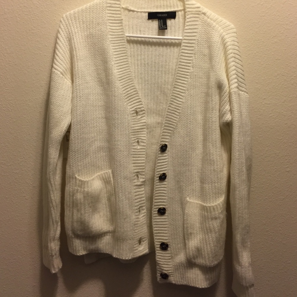 Slouchy White Sweater