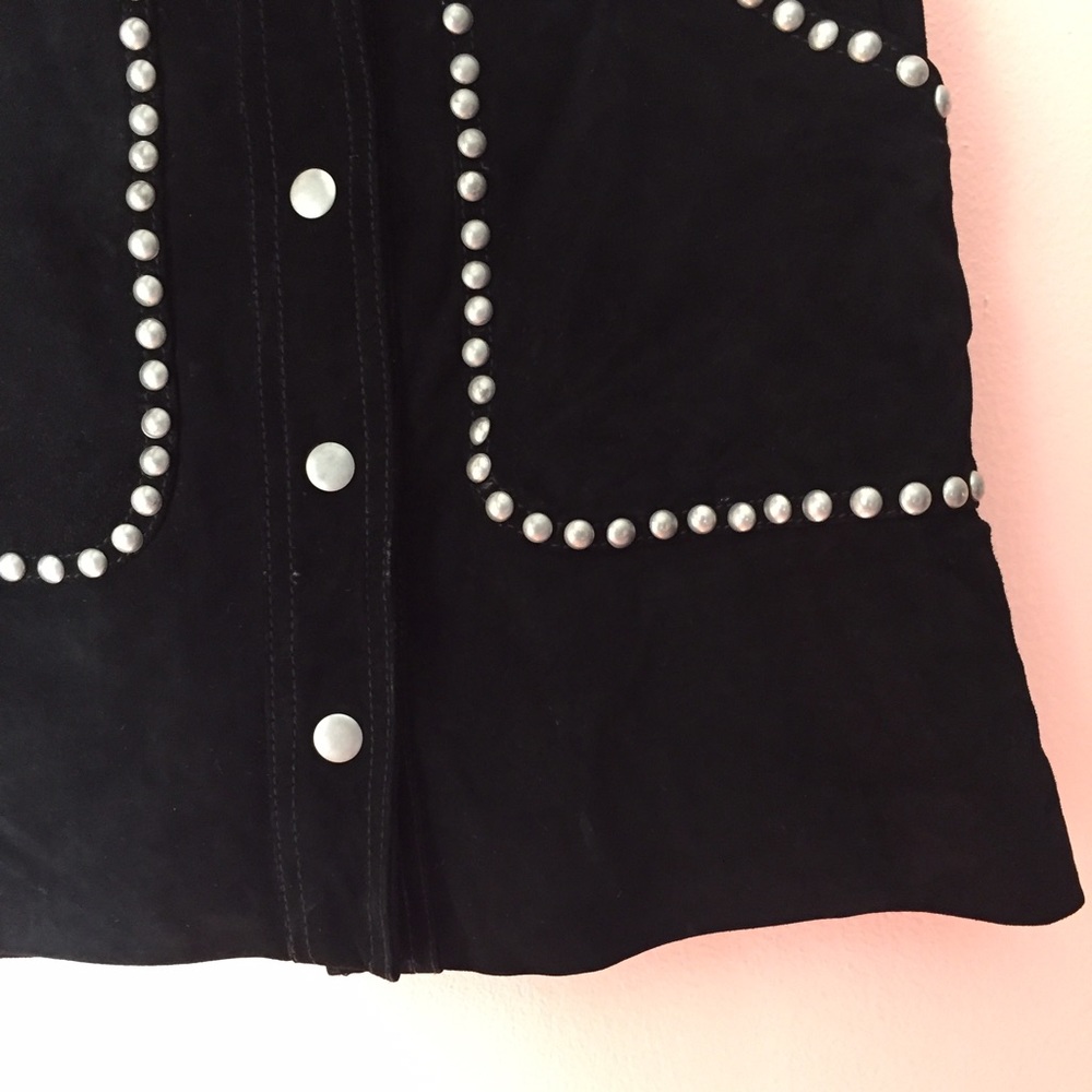 Nasty Gal Studded Suede Mini Skirt - Picture 4 of 4