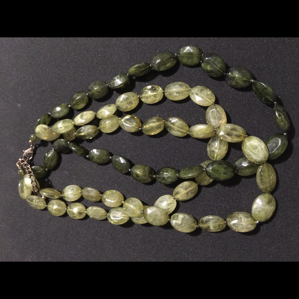 Green beaded necklace