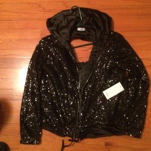 Tobi open back sequin Going out Zip Up Size S