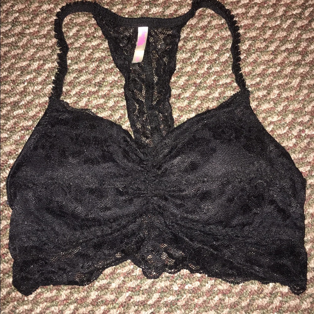 Black lace bralette