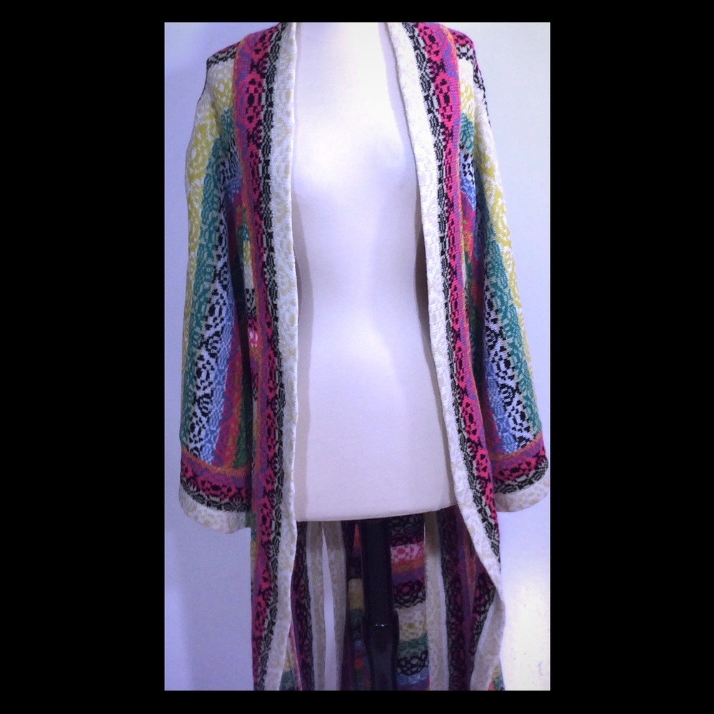 Beautiful Multicolored Sweater Coat