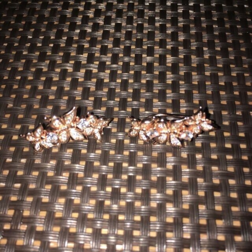Cubic zirconia & rose sterling silver butterfly