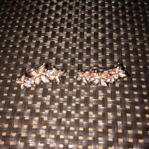 Cubic zirconia & rose sterling silver butterfly