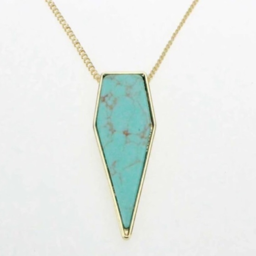 Blue Stone Pendant Necklace