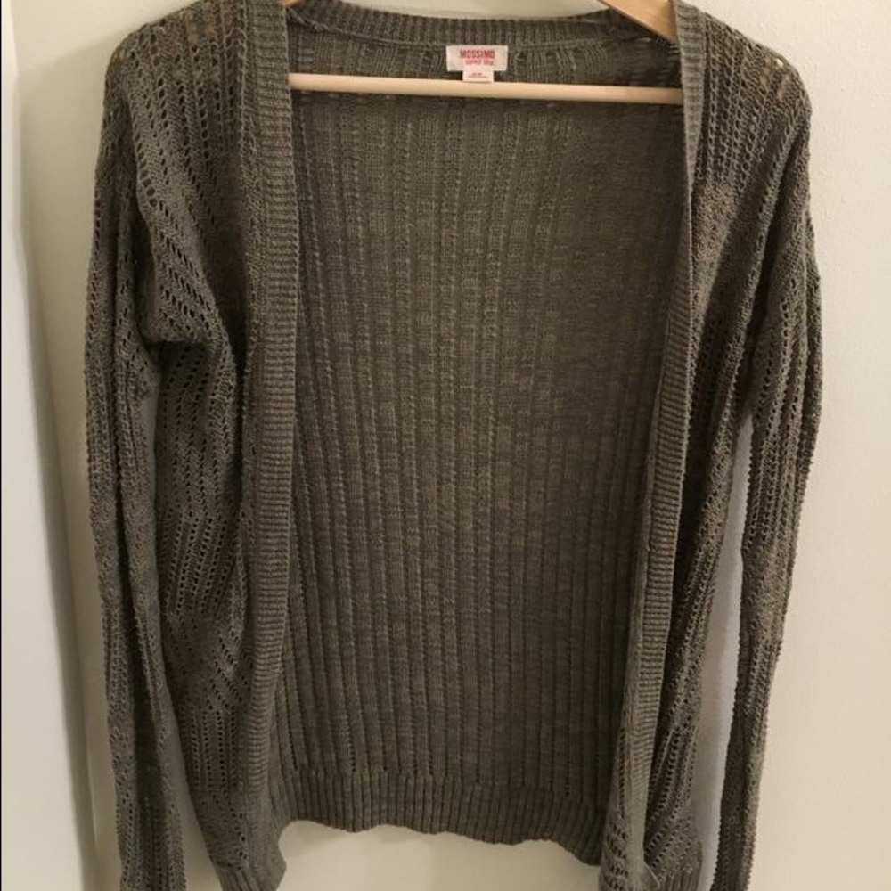 Olive green cardigan