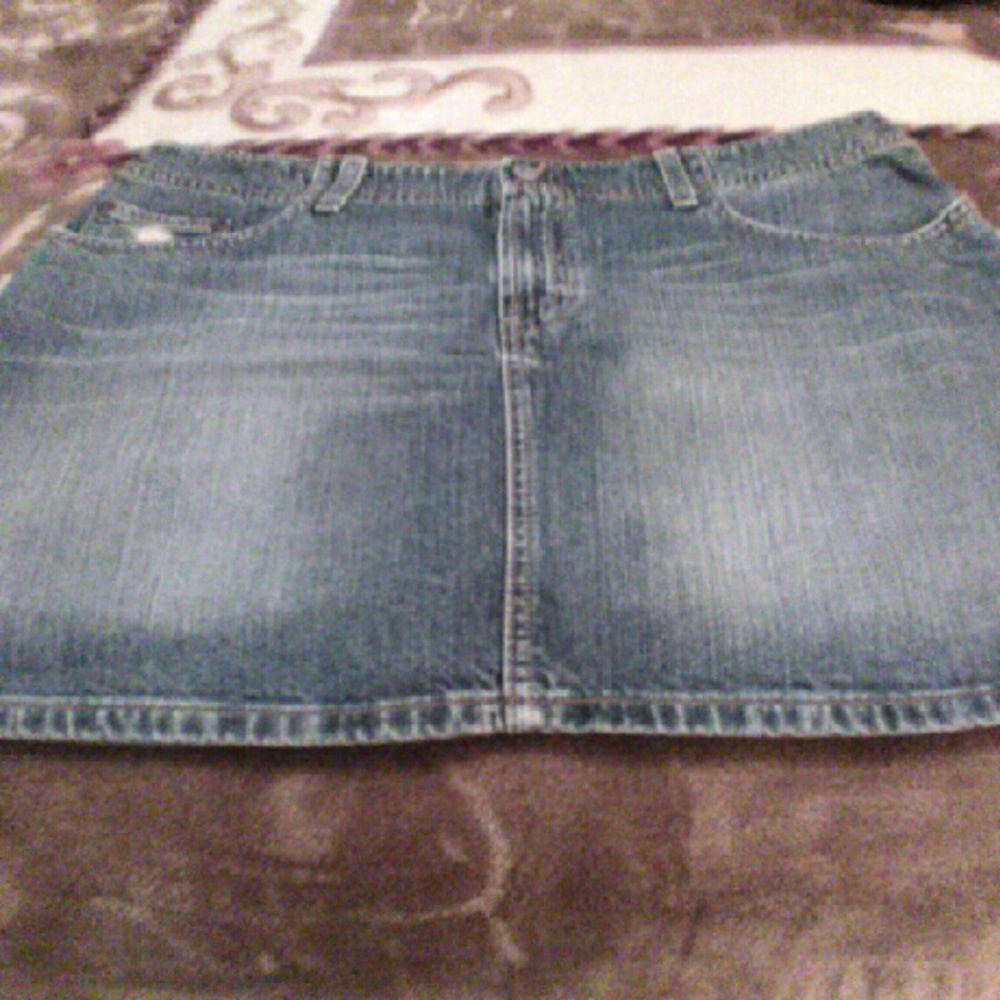 Denim mini skirt