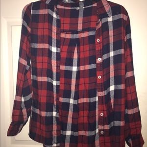 CHARLOTTE RUSSE red,white,and blue flannel