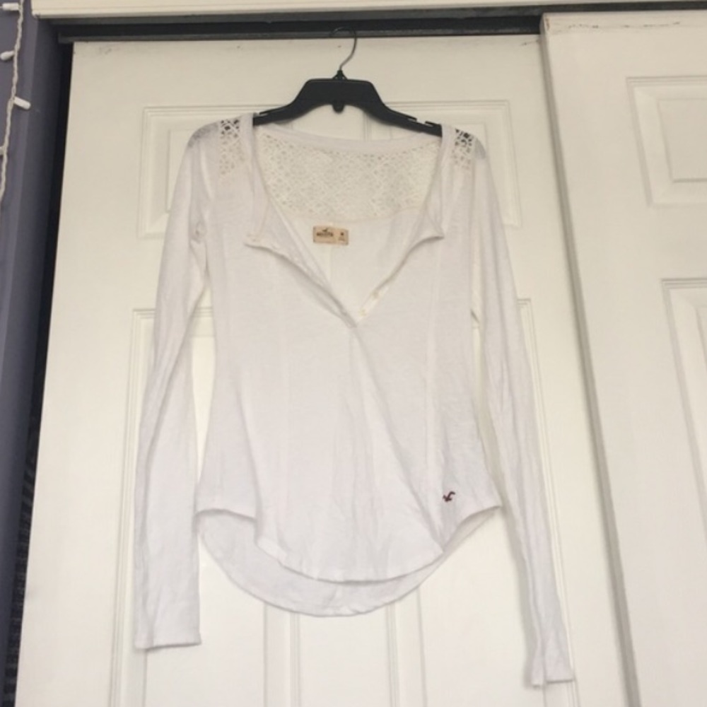 White long sleeve Hollister shirt