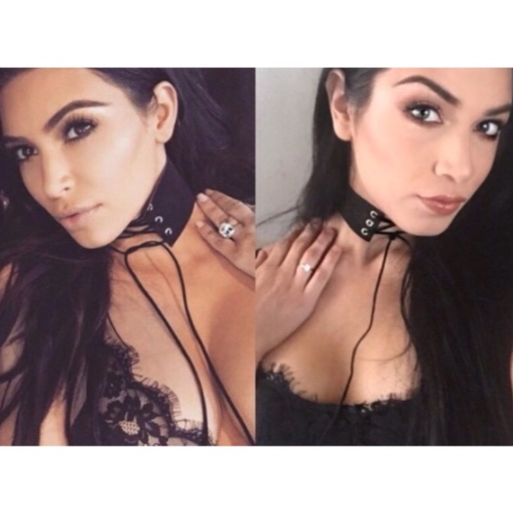 Lace Up Choker Necklace