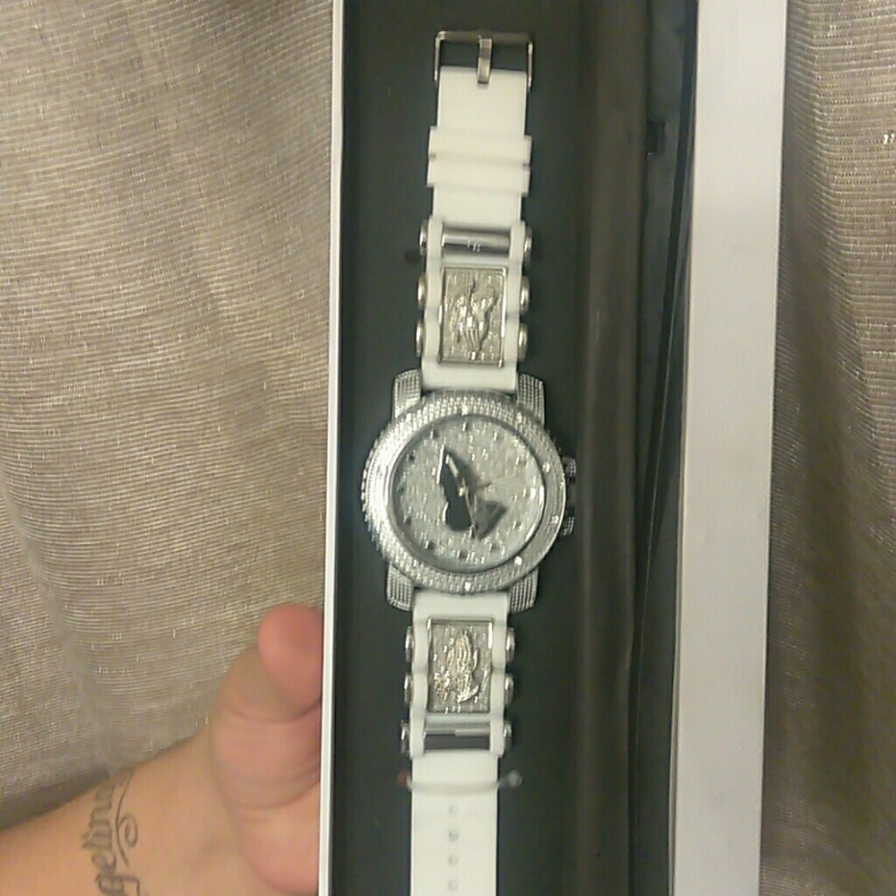 Official techno pave wrist watch